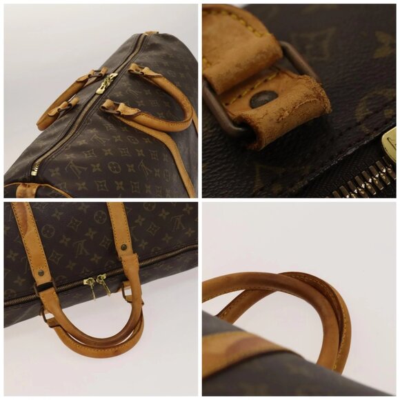 LOUIS VUITTON Monogram Keepall 55 Boston Bag M41424 LV Auth 136228 - Picture 16 of 16